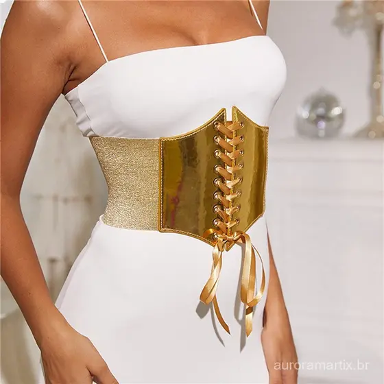 Espartilho Elástico Fashion Elastic Corset Cinto Largo Para Cintura Feminina Vestido Feminino Saia Casaco Decorativo