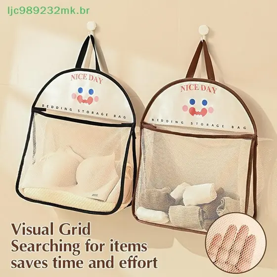 [MYBR] Bolsa De Armazenamento De Roupas Íntimas Para Pendurar Na Parede Malha Respirável Meias Organizador De Guarda-Rou