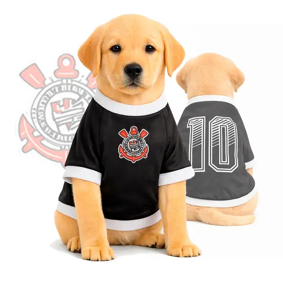 ROUPA PET Timão Animal Cachorro Gato TIME Camiseta Torcedor