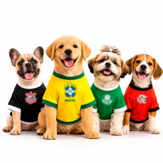 ROUPA PET Time Roupinha Animal Verão Inverno  Cachorro Gato - ENVIO IMEDIATO