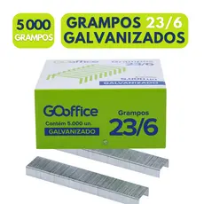 Caixa 5000 Grampo 23/6 Aço Galvanizado Prata Reforçado Grampeia 30 Folhas Para Grampeador Alta Capacidade Não Enferruja
