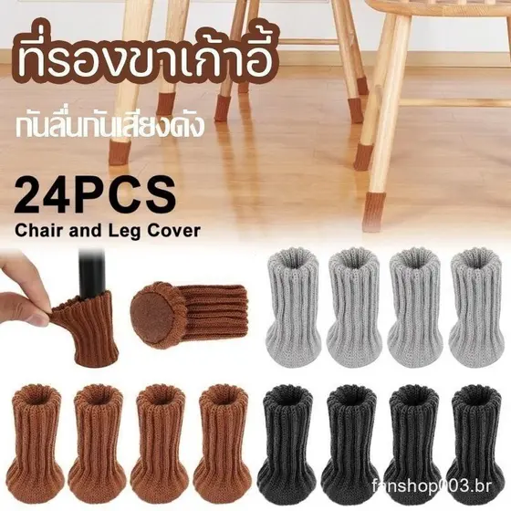 ✨24PCs poliéster meias cadeira resto de perna mais espessa antiderrapante ruído home decor IVRZ