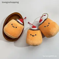 Sobremesa Série Pudim Brinquedo De Pelúcia Chaveiro De Desenho Animado Boneca Macia Pingente De Carro Mochila B