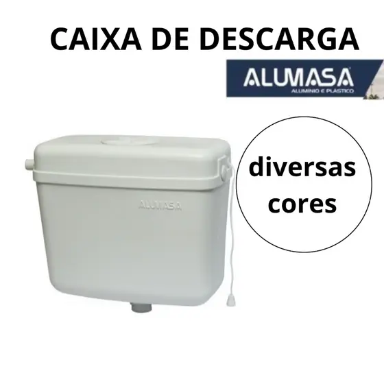 Caixa de descarga 9 litros universal para parede de banheiro ALUMASA