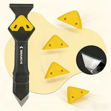 Kit Espátula Removedora de Silicone e Rejunte | Ferramenta para Piso, Vidro e Limpeza