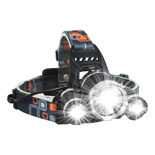 Lanterna de Cabeça LED Profissional Direcionável 3 Funções Ultra Potente para Capacete