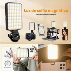 Luz de Preenchimento LED Magnética RGB Para Celular Vlog Live Vídeo Conferência Câmera