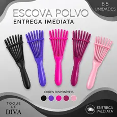 85 Escovas Polvo Modeladora Desembaraçadora Fitagem Definição Cachos Cabelo Cacheado Pente Antifrizz