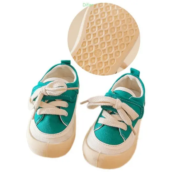 Difier Sapatos Lona Sólido Fundo Baixos Aniversário Escolares Outono Tênis