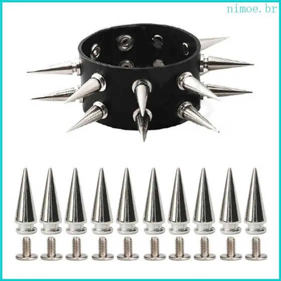 Nim Metal Screw Spikes Rebites Liga Zinco Para Correntes Gargantilha Roupas PU