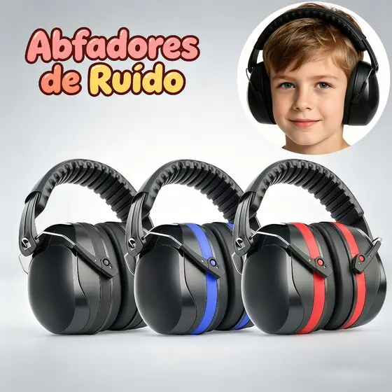 Abafadores de Ruído Infantil 28dB Anti-Ruídos Para Autismo TDAH TEA Proteção Auditiva