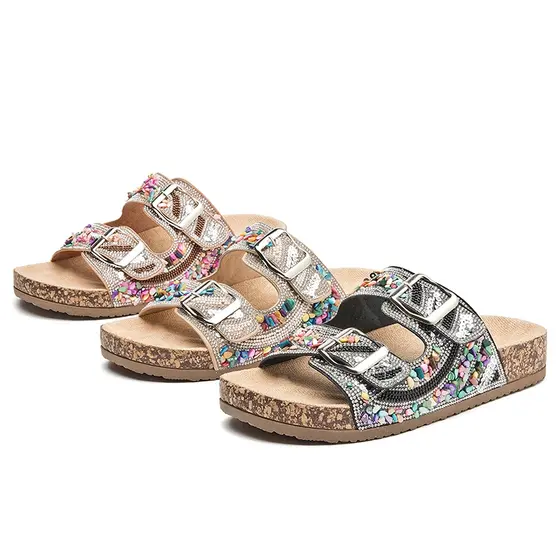 Birken sandália sandal bling bling papete feminina com strass206