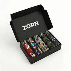Kit 05 Cuecas Boxer ZORN Masculinas Microfibra Estampadas em Caixa