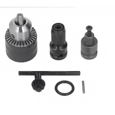 Kit6 Mandril com Chave +  Haste Soquete Adaptador Quadrado Chave De Impacto 1/2Pol Bits 1/4 Engate Rápido Parafusadeira