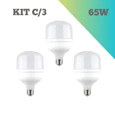 Lâmpada LED 65W Branco Frio 6500k Price Led Kit c/3