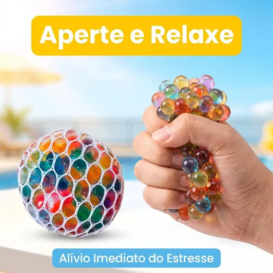 Squishy Ball Bolinha branca de apertar alivio estresse