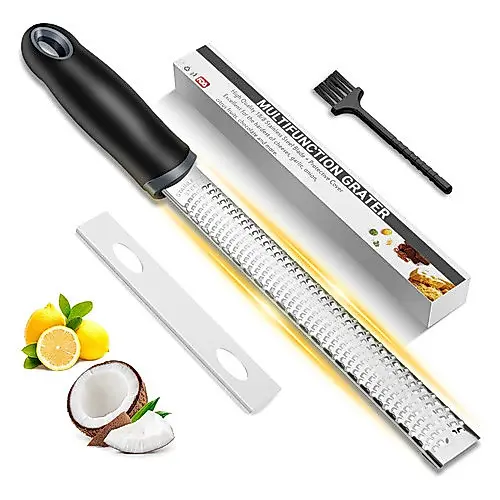 Ralador Manual Profissional Raspas Finas Cítricos Casca Limã Preto