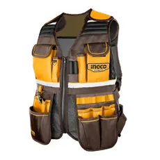 Colete Porta Ferramentas INGCO | 17 Bolsos | 48x60cm | Suporta até 3kg HTVT09028