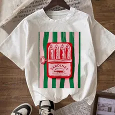 Camiseta Básica Lata Sardinha T-Shirt Gola Redonda 100% Algodão Tendência