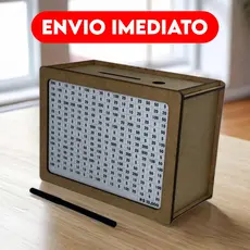 Caixa Cofre Desafio 10000 5000 ou 1000 Mdf Dinheiro Método Japonês Woodbox Cofre de Moedas Pronta Entrega