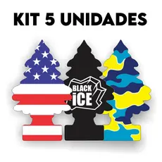 Kit 5 Cheirinho de carro Aromatizador Cheirinho Para Carro Pinheiro Sortidos
