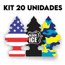 Kit 20 Cheirinho de carro Aromatizador Cheirinho Para Carro Pinheiro Sortidos