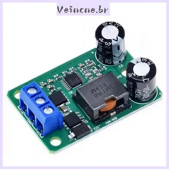 Conversor De Módulo Abaixador VEI 24V 12V A 5V 5A Para Projetos Eletrônicos