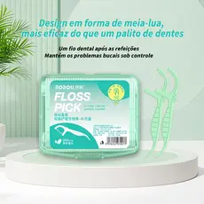 100pcs Fio dental automático para uso doméstico/fio dental curvo ultrafino para crianças e adultos