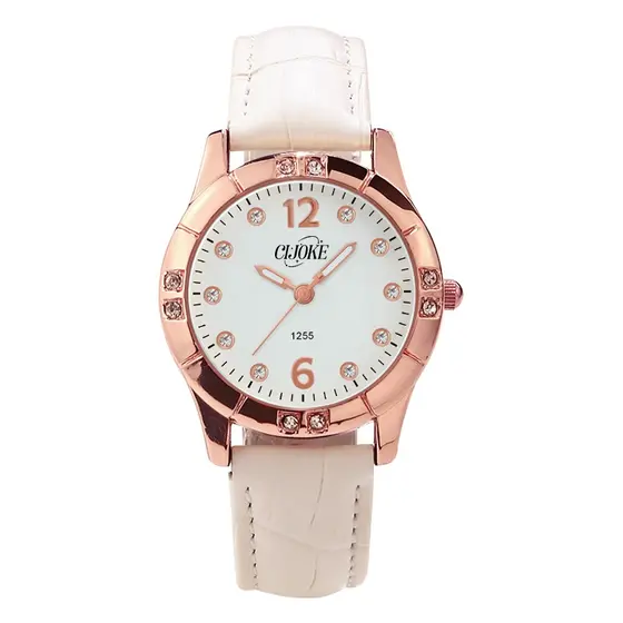 CIJOKE 《Marca》Relógio de quartzo impermeável para mulheres, com esferas de diamante e presente ideal para encontros