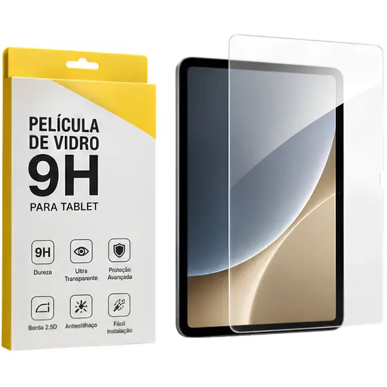 Película de Vidro Universal para Tablet de 10 Polegadas + Kit Limpeza