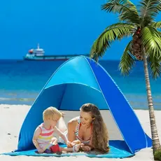 Toldo de Barraca de Praia Portátil e Instantânea Proteção UV