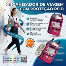 Carteira De Viagem Com Pescoço E Porta-passaporte Familiar