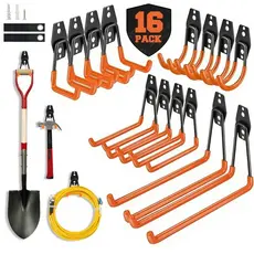 Kit 16 Suporte Aço Multiuso 32kg Parede Mangueira Bike Escada Vasoura Rodo