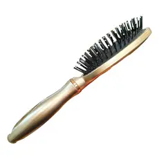 Escova De Cabelo Almofadada Cerdas Suaves Dourada Luxo pente de cabelo