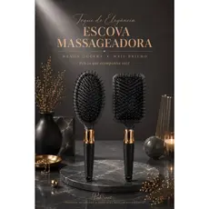 Escova Profissional De Cabelo Com Cerdas Macias 2 Modelo De Escova Na Variaçao Raquete e Oval