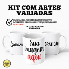 Kit 10|15|20|40 Canecas Personalizadas  (Ideal para empresas, confraternização.) Porcelana | 325ml