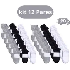 Kit com 3 / 6 /12 Pares de Meias Soquete Unissex Qualidade Premium
