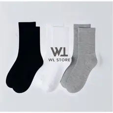 Kits 3/5/12 Pares de Meias Cano Alto Casual Unissex Feminina Masculina Esportiva veste do 40-46