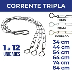 Corrente para pendurar vasos de plantas flores jardim varios tamanhos e cores