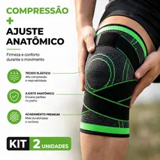 Joelheira de Compressão Ortopédica Tensor Alívio De Dor No Joelho Kit 1/ 2 Unidades