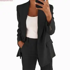 Ternos femininos e Blazers e calças de manga comprida