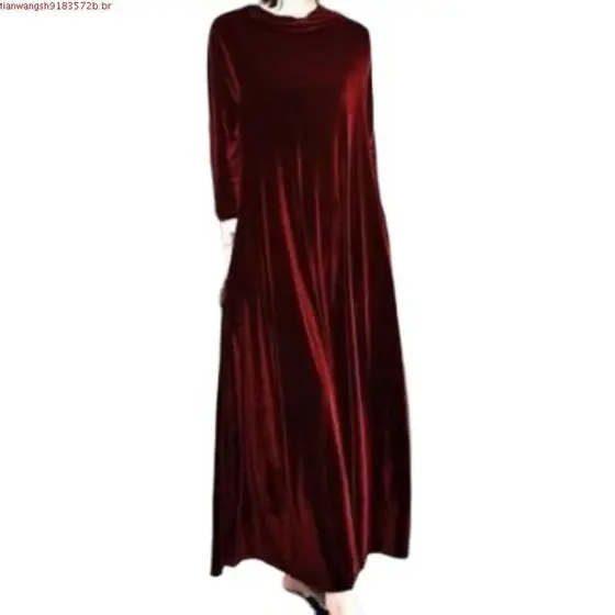Vestido De Veludo Dourado