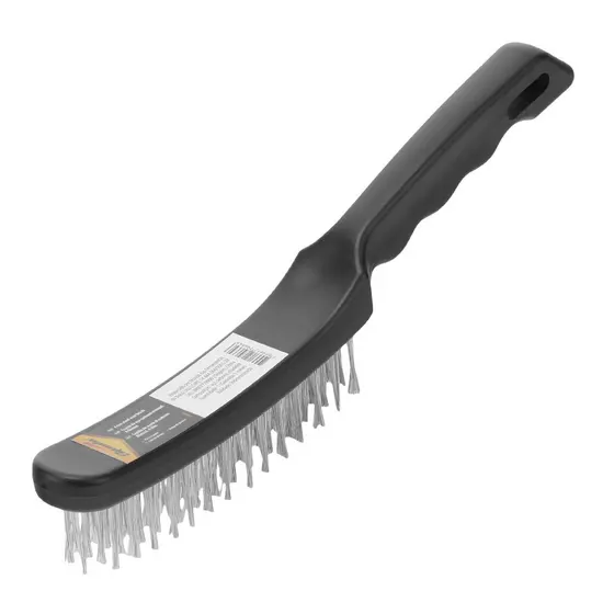 ESCOVA MANUAL, ACO, 4 FILEIRAS, CABO PLASTICO, 1PC // SPARTA