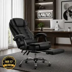 Cadeira Presidente Ergonômica Reclinável para Escritório e Home Office com Apoio para Pés NR17 até 150 kg LARUNO