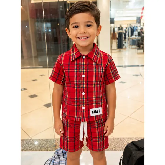 Roupa xadrez menino ; blusa xadrez infantil menino , gravata festa junina ; conjunto xadrez menino; roupa quadrilha
