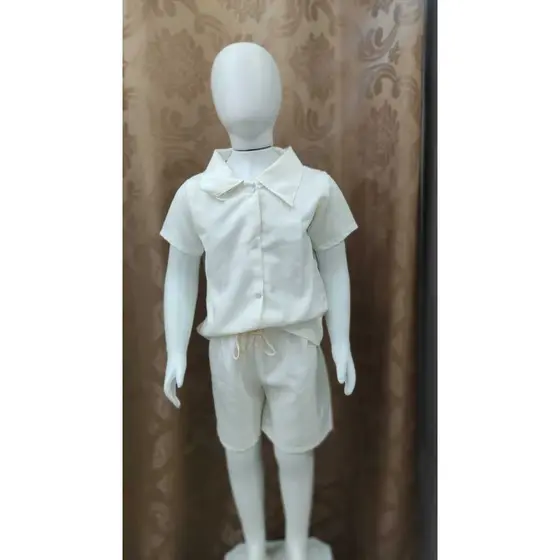 Conjunto social menino ; Conjunto cor off menino ; Conjunto bege menino