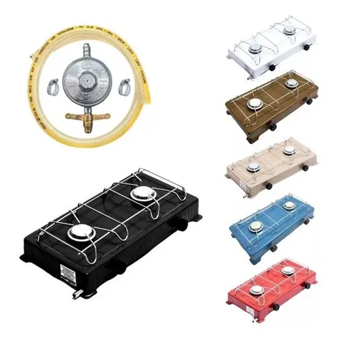 Fogão 2 Bocas Baixa Pressão Jolly Com Kit Instalação Botijão