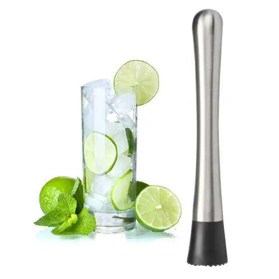 Socador Macerador Inox para Gelo, Caipirinha, Limão. Barman