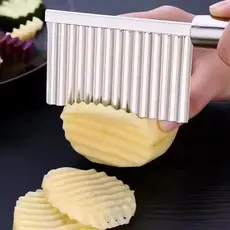 Cortador Ondulado Aço Inox Batata Legumes Decorados Chips