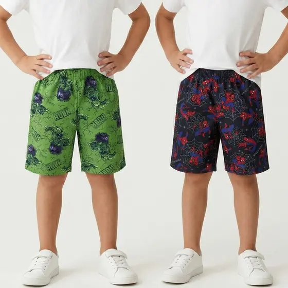 Kit 2 Shorts Infantil Menino Personagens 2 ao 10 Anos Envio Sortido Shorts Infantil Menino